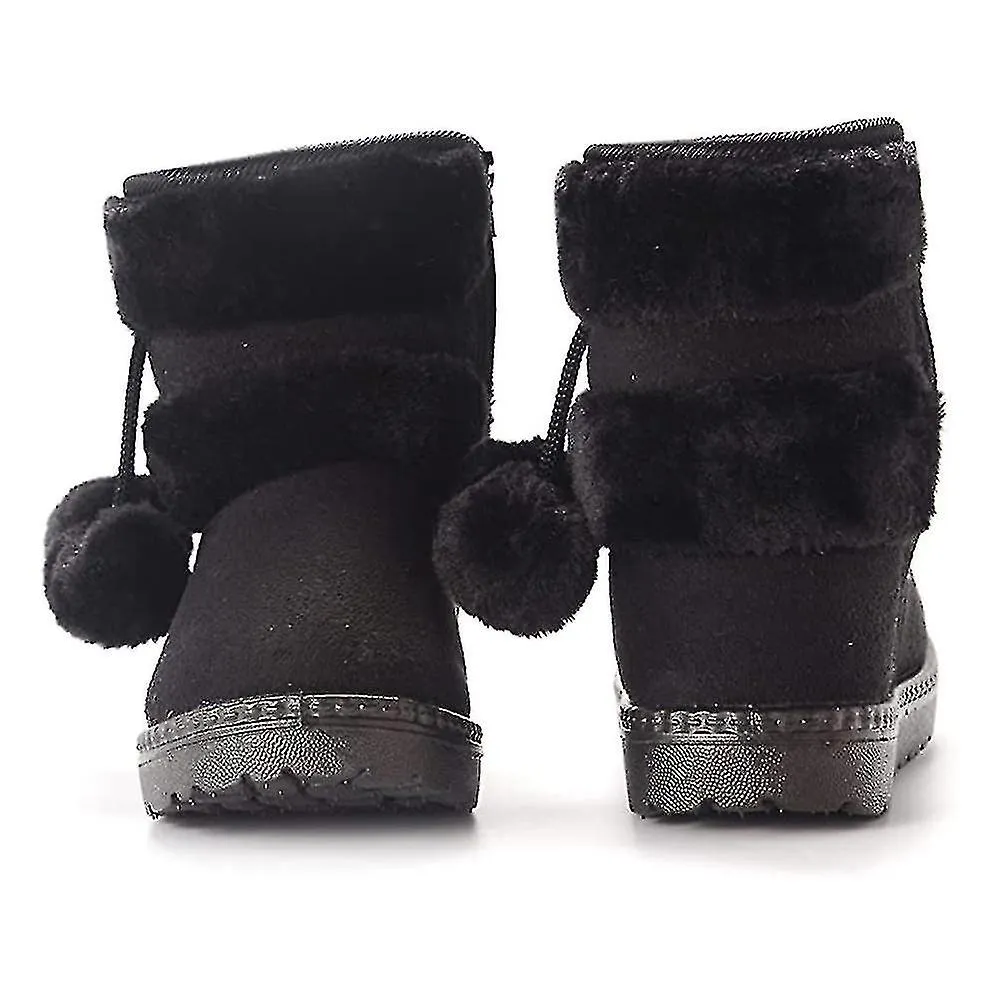 1 Pair Baby Boys Girls Snow Boots Premium Button Non Slip Soft Sole