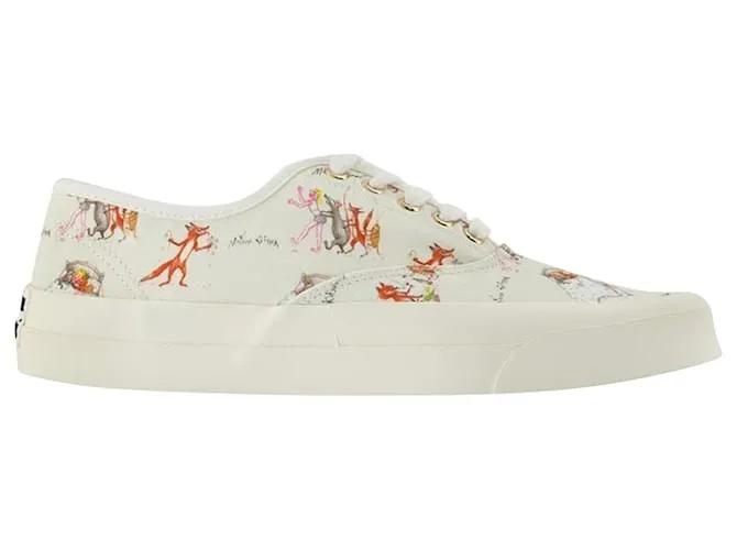 Autre Marque Zapatillas Oly Flower Fox de Algodón Blanco 