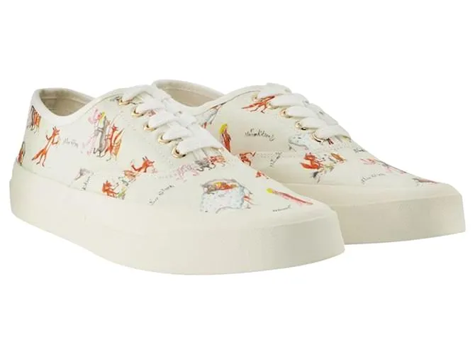 Autre Marque Zapatillas Oly Flower Fox de Algodón Blanco 