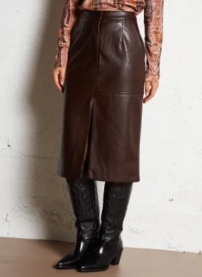 BELLEROSE JUDIE - Vestido de tubo midi en marron