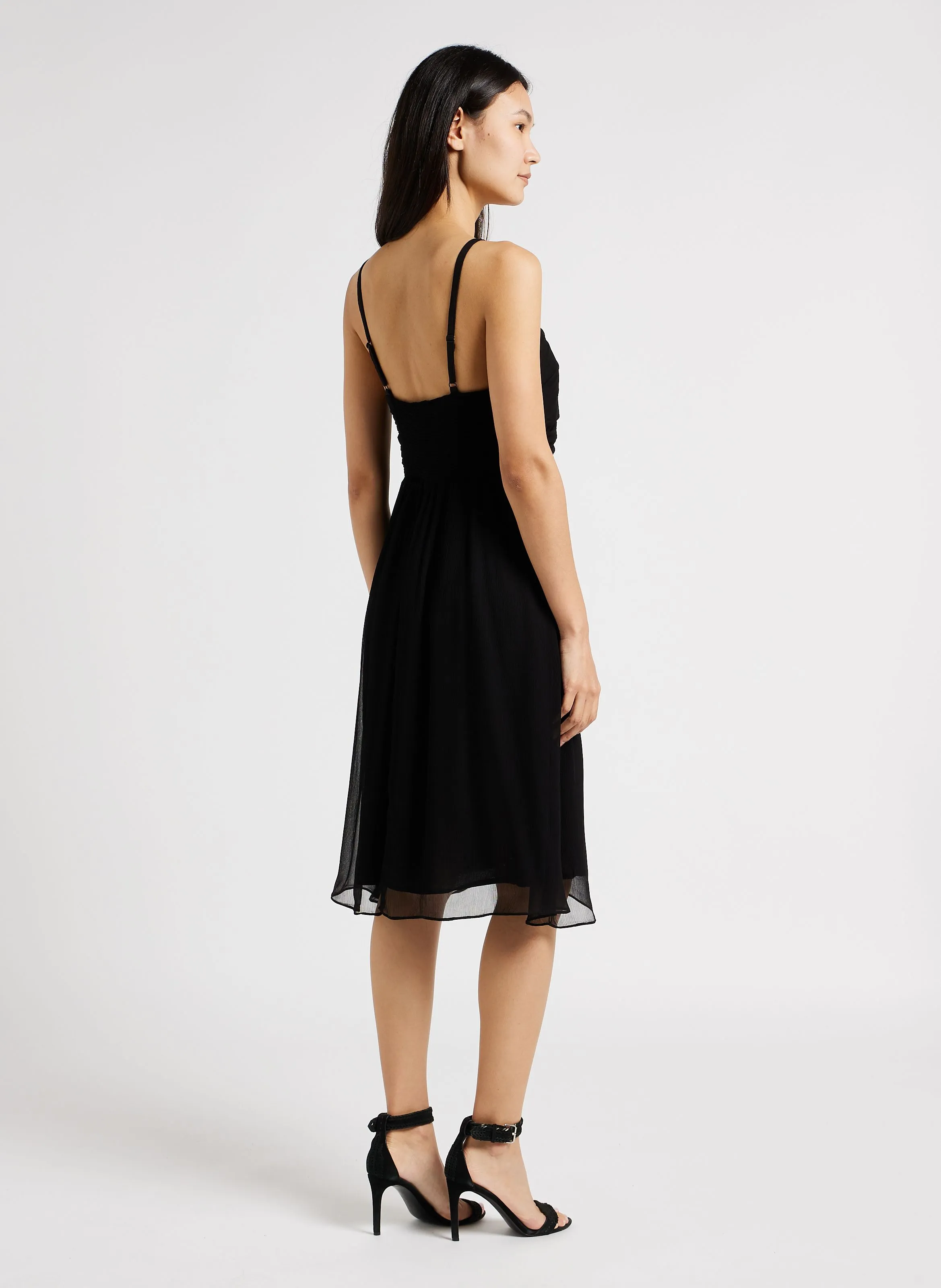 BERENICE RIBA - Vestido midi recto en negro