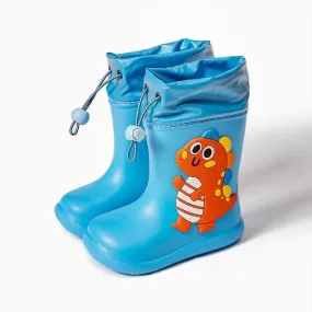 Blue dinosaur 150cartoon unicorn dinosaur children rain boots lace up eva soft boys girls rain shoes light waterproof non slip k