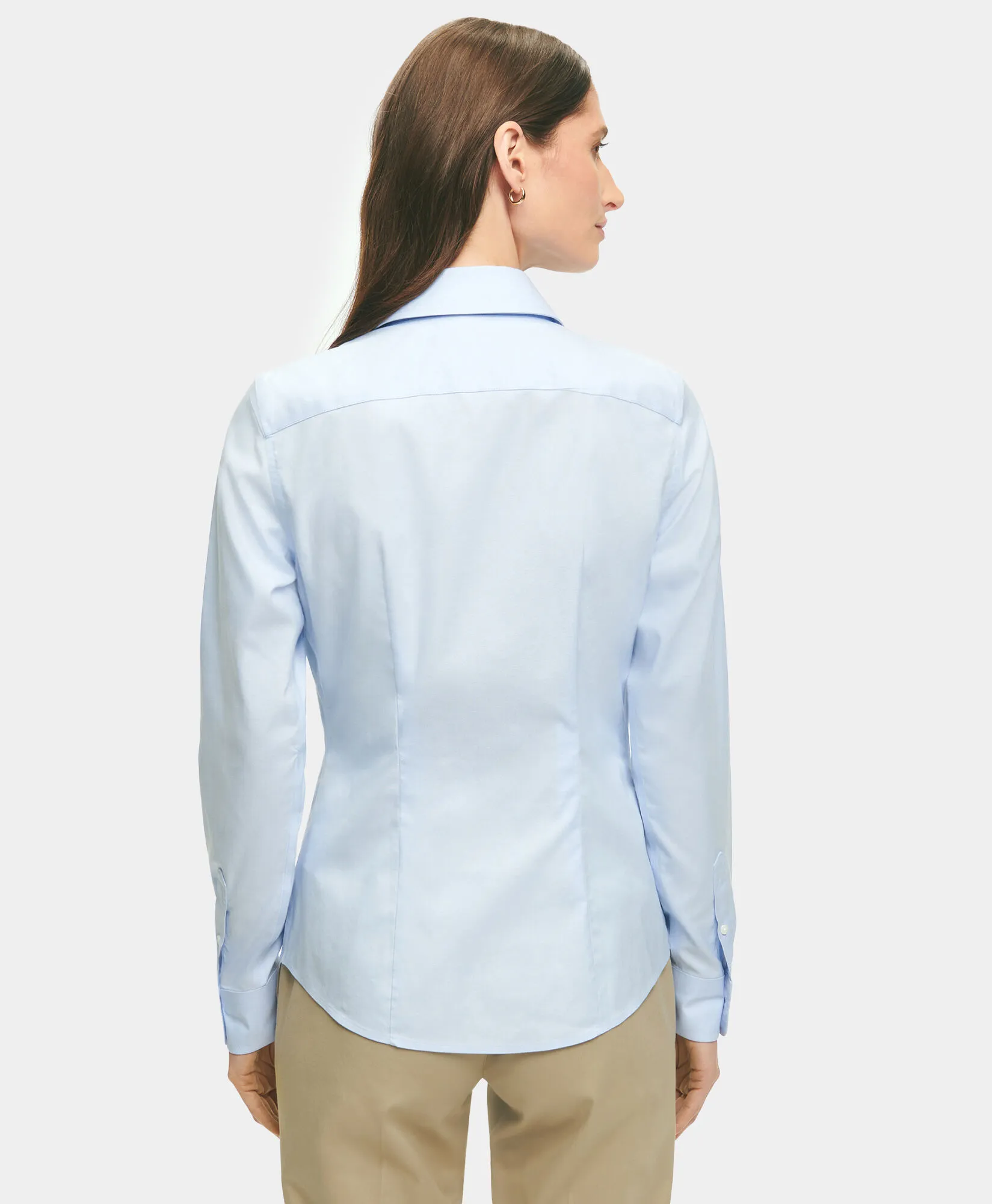 Camisa de corte entallado non-iron en pinpoint Oxford de Supima elástico