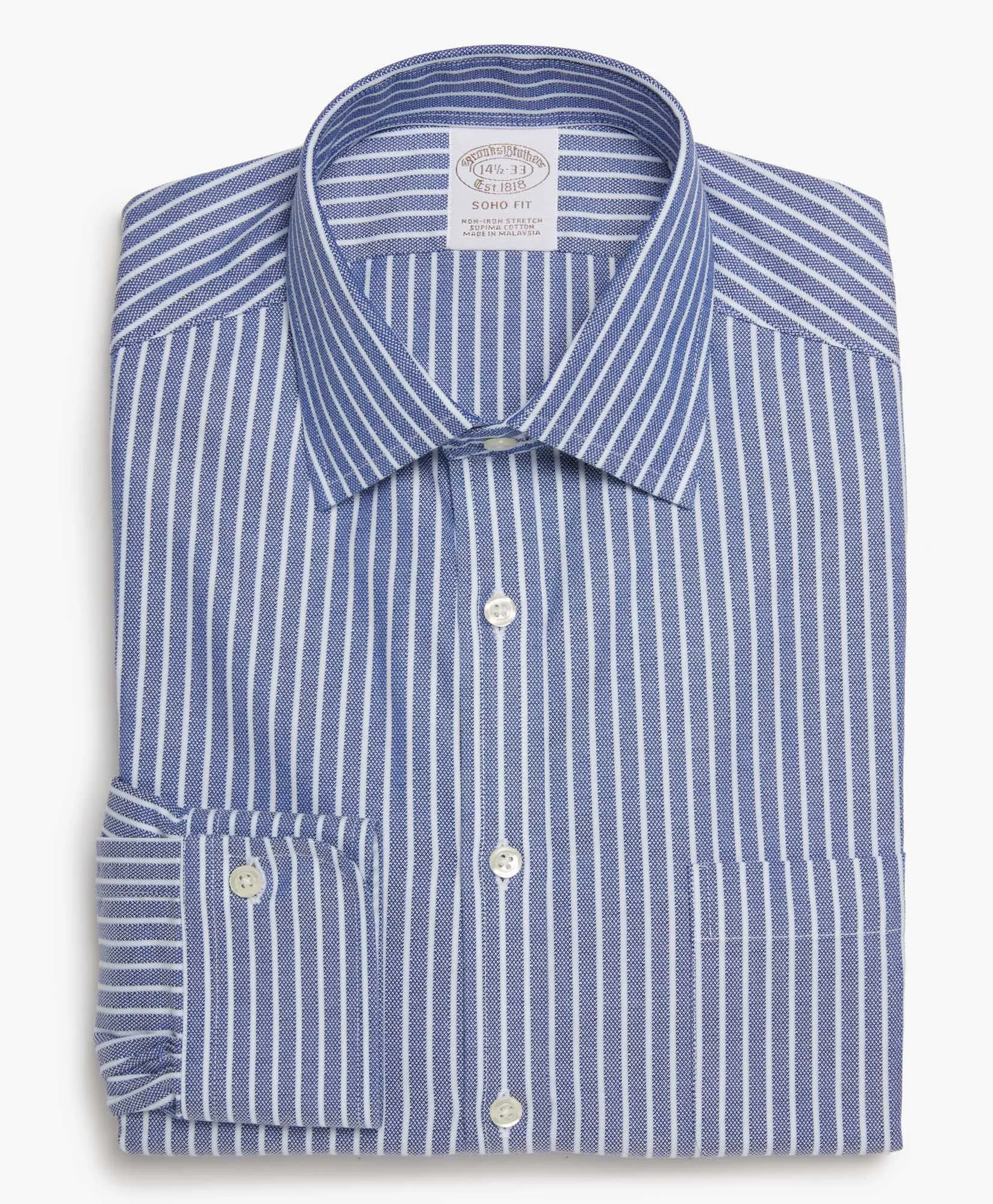 Camisa de vestir corte extra-slim Soho non-iron de dobby con cuello Ainsley