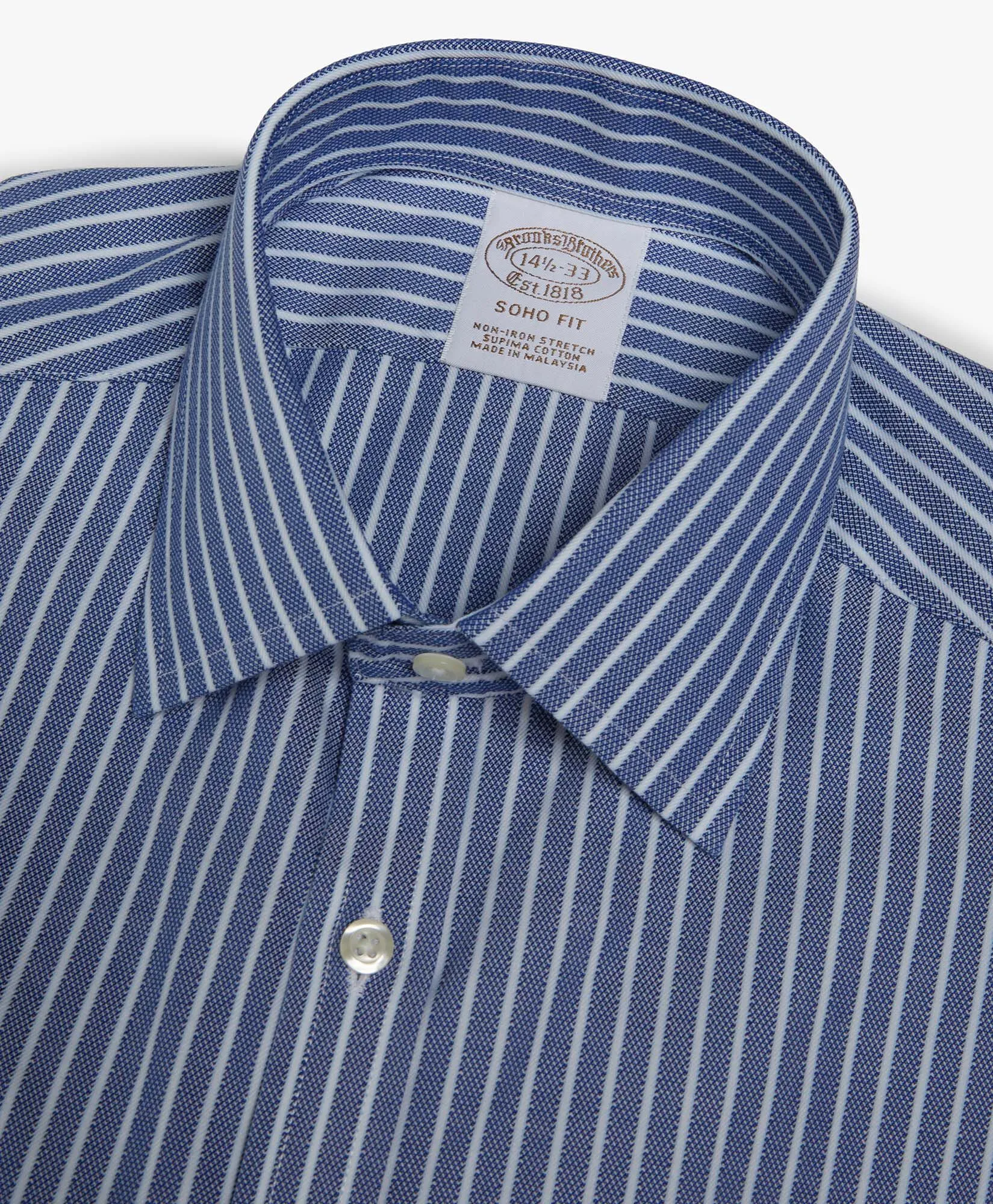 Camisa de vestir corte extra-slim Soho non-iron de dobby con cuello Ainsley