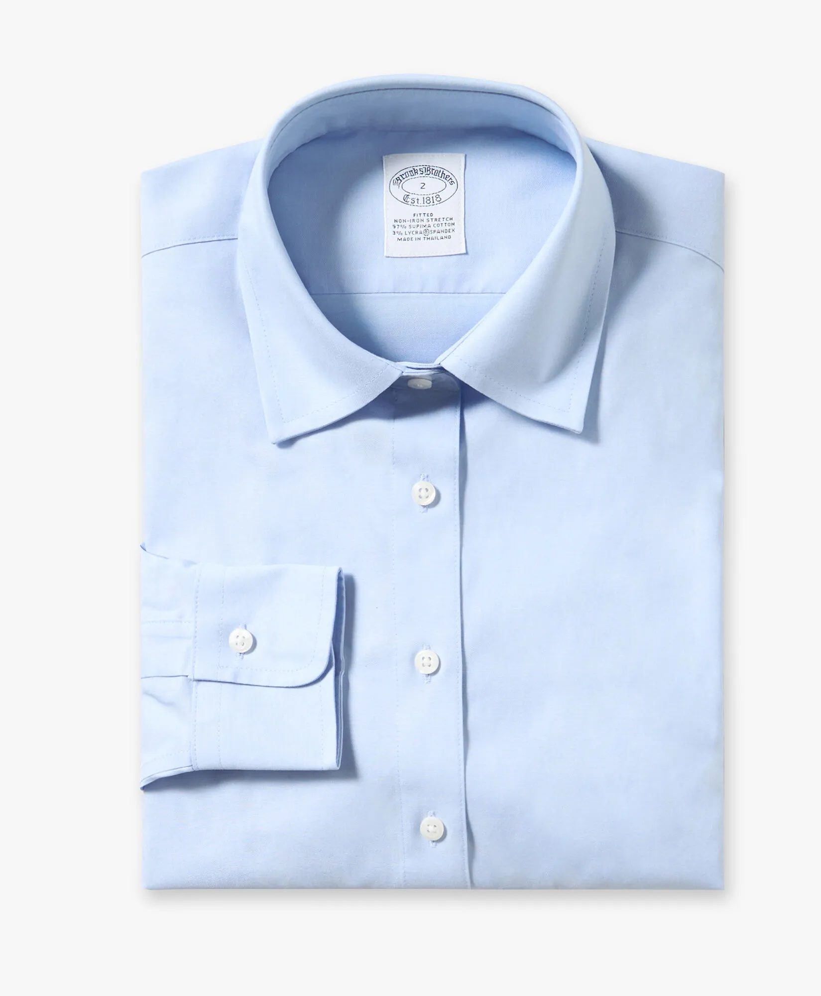 Camisa de vestir entallada de algodón Supima elástico non-iron