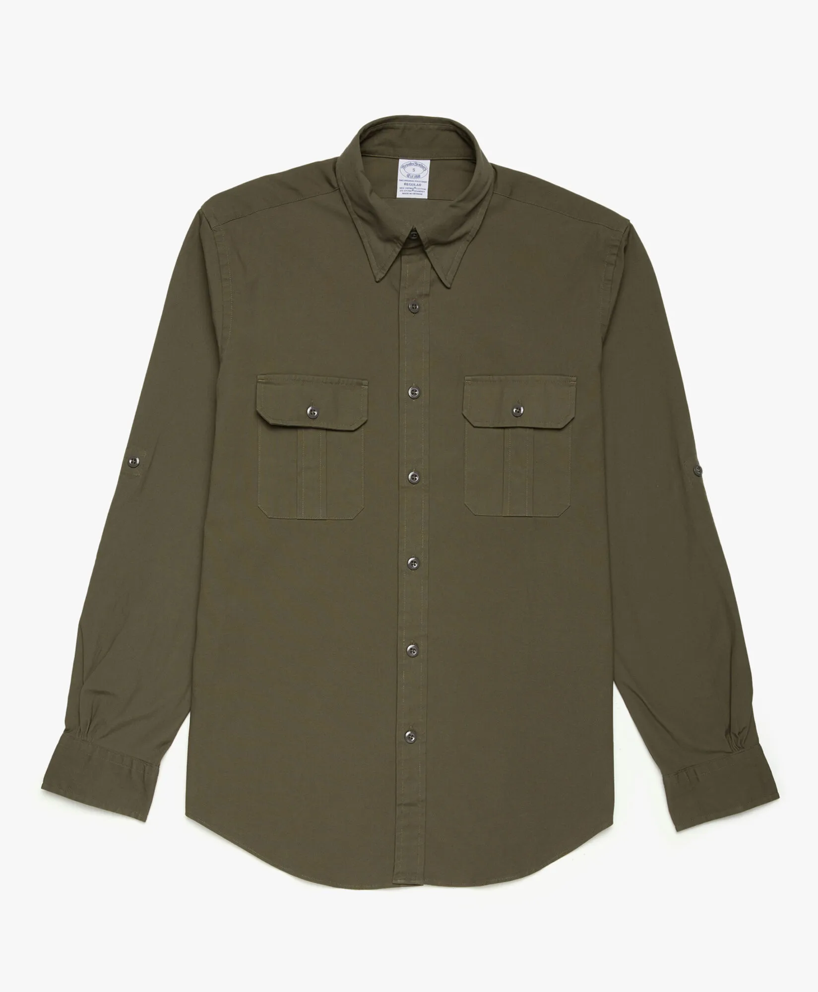 Camisa informal corte Regent regular Safari de lona