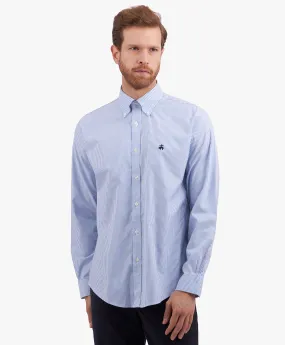 Camisa informal de corte regular non-iron de algodón Supima elástico con cuello button down