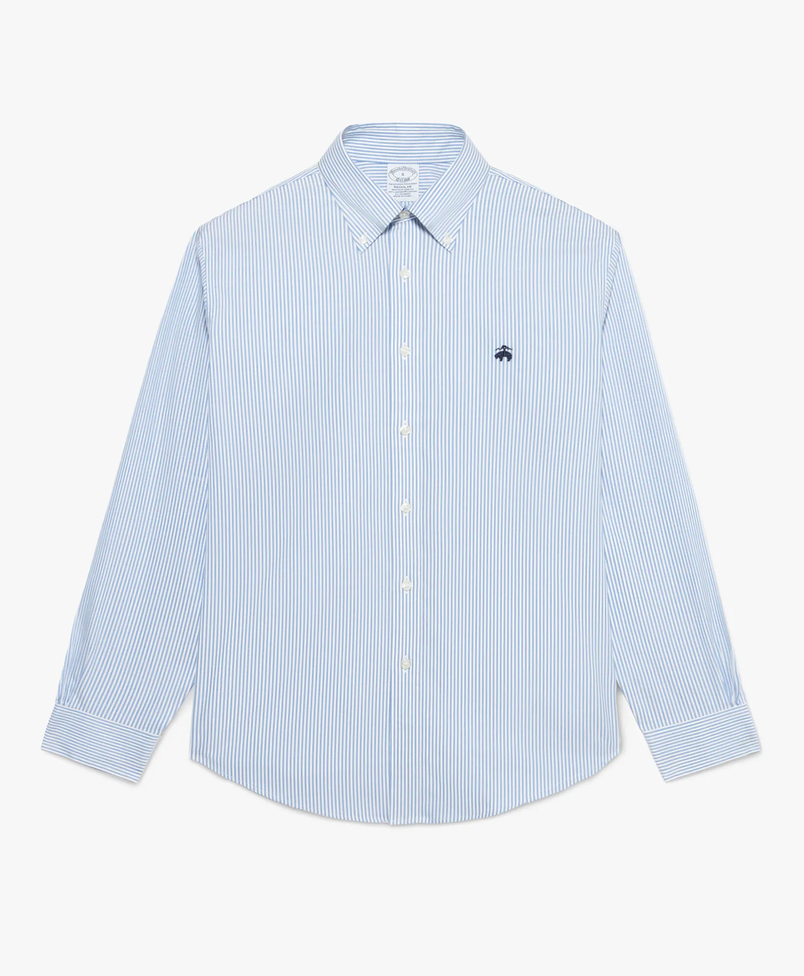 Camisa informal de corte regular non-iron de algodón Supima elástico con cuello button down