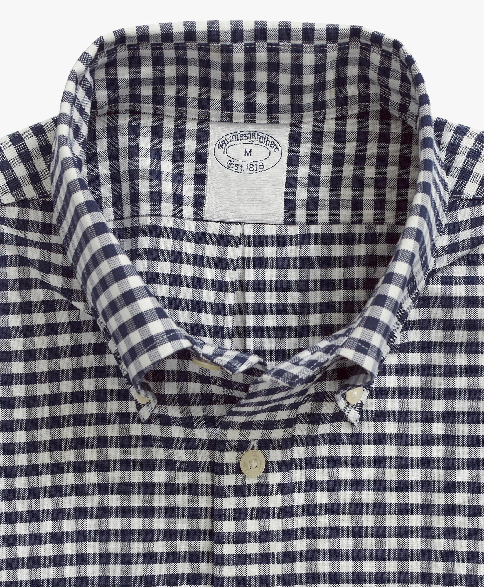 Camisa informal en Oxford vichí elástico non-iron button down