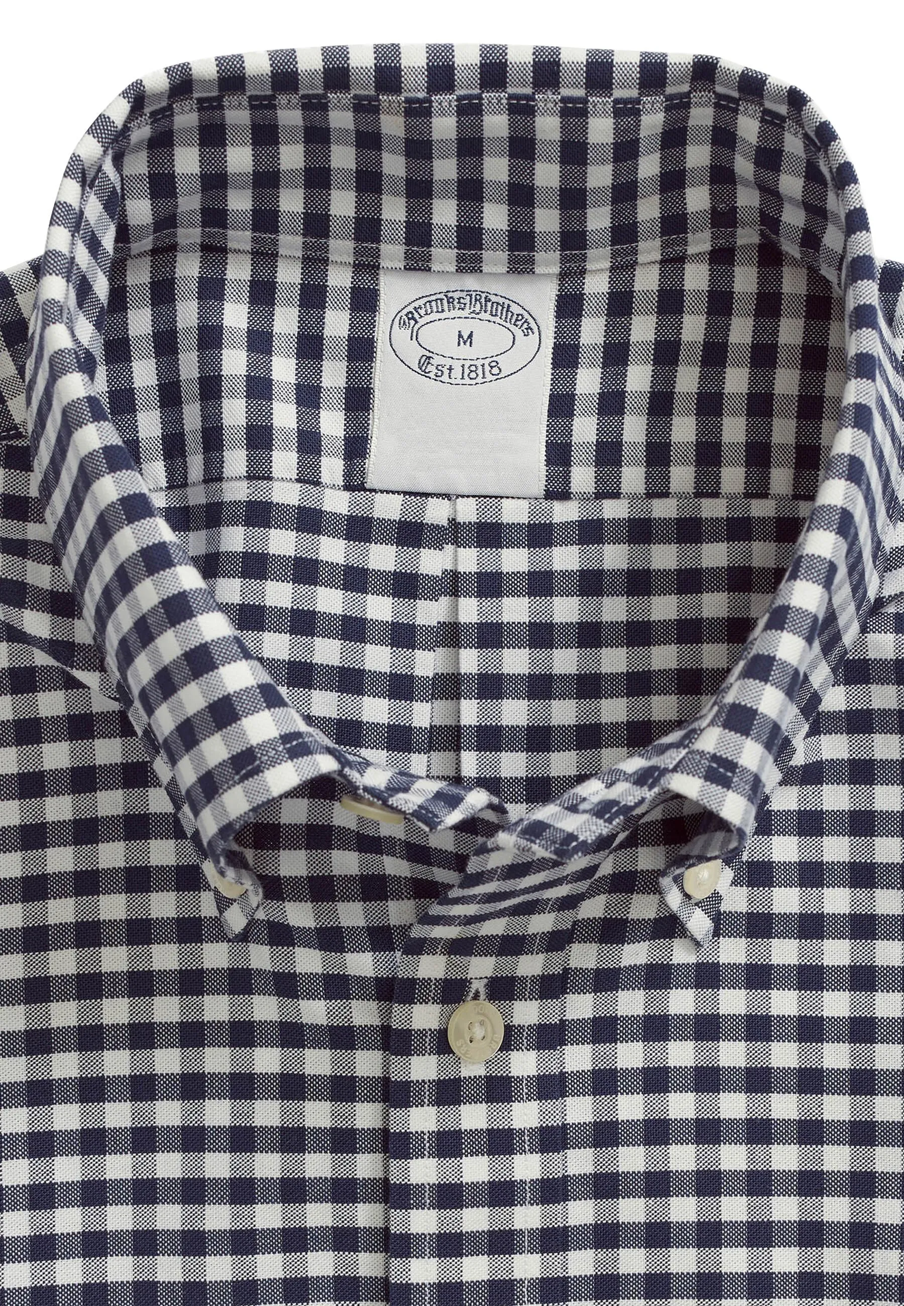 Camisa informal en Oxford vichí elástico non-iron button down