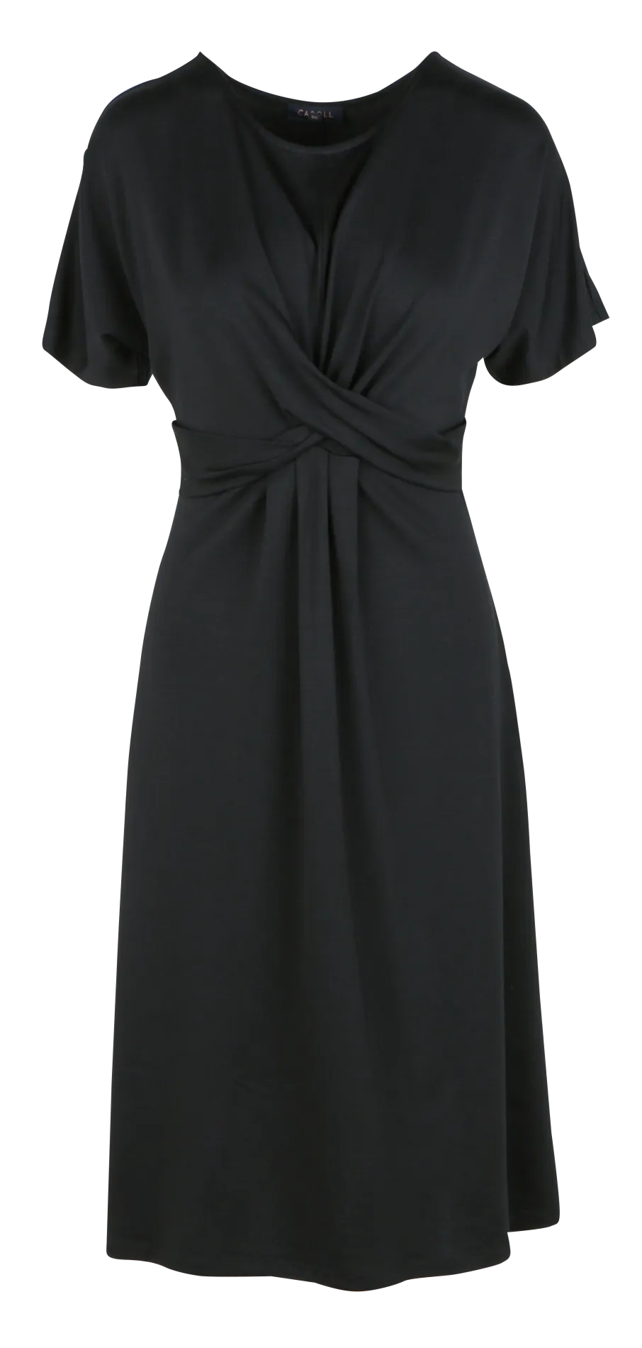 CAROLL ROMEO - Vestido midi con cuello redondo en negro