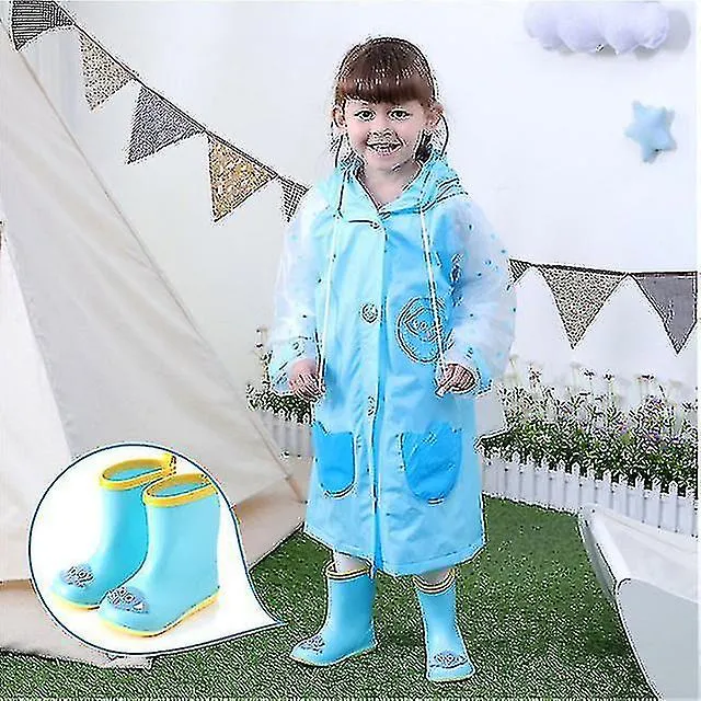 Children Rain Boots Rubber Boots Kids Water Shoes Pvc Baby Cartoon Waterproof Non-slip