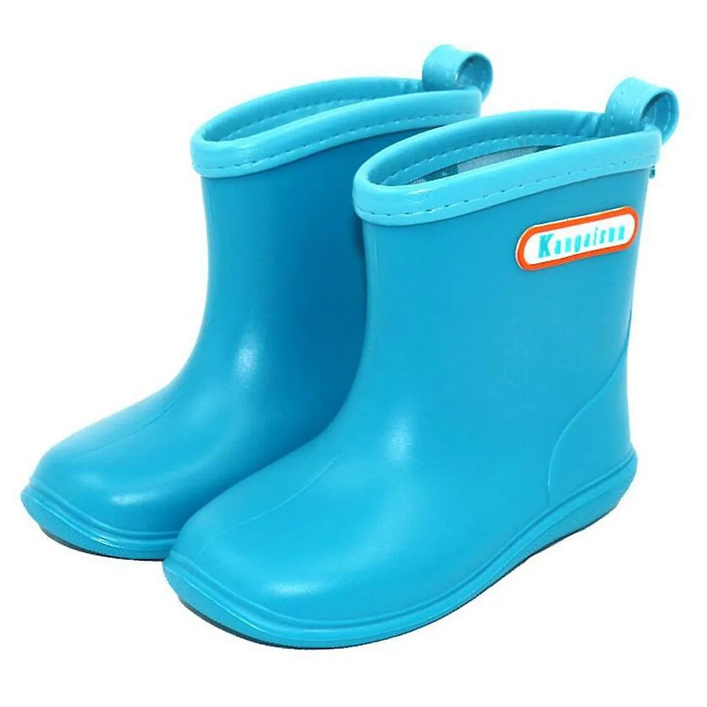 Children's rain boots waterproof shoes boys girls (1 - 6 years old) (blue, 18 years old)