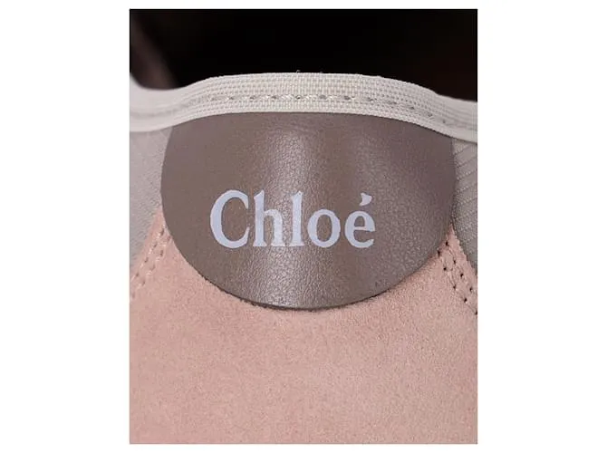 Chloé Zapatillas Chloe Clint de nailon gris Impresión de pitón 