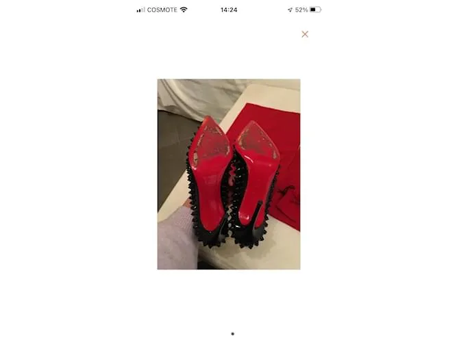 Christian Louboutin Zapatillas con clavos Negro 