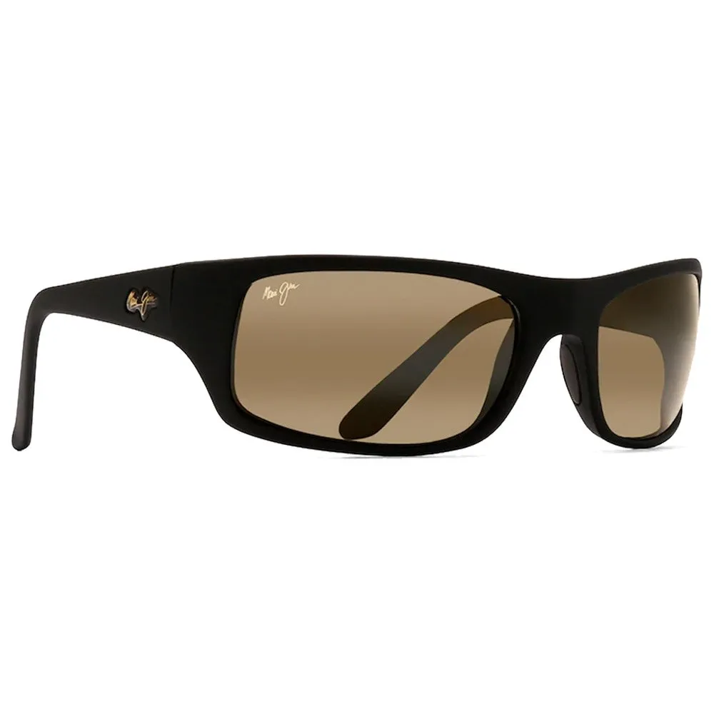 Gafas Maui Jim Peahi Noir Mat Caoutchouc Hcl Bronze Minéral Superthin