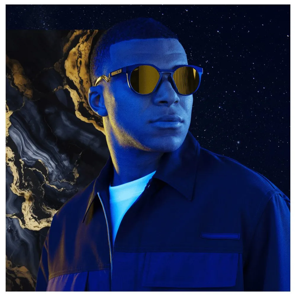 Gafas Oakley HSTN Kylian Mbappé Signature Series HSTN Prizm 24K polarized Navy Transparent Blue