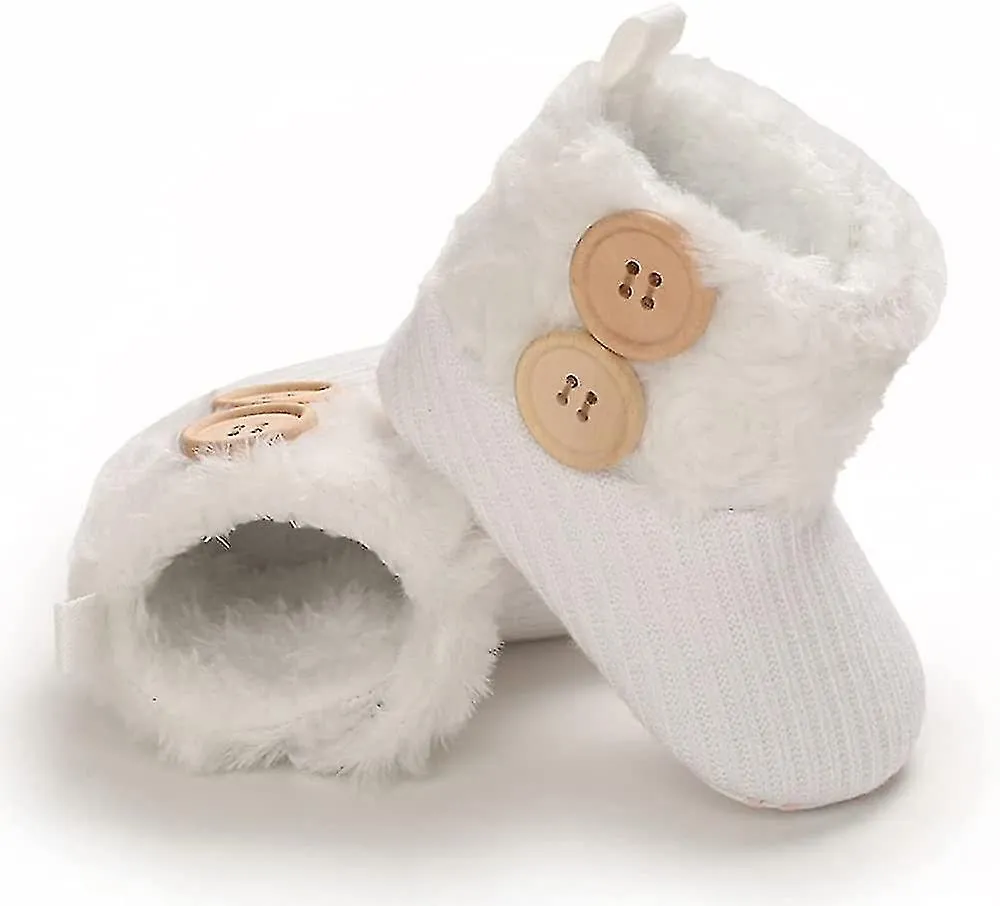 Girl Baby Shoes Infant Soft And Light Cotton Sole Cotton Plush Lining Snow Boots