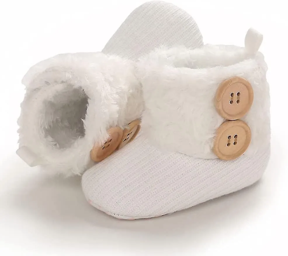 Girl Baby Shoes Infant Soft And Light Cotton Sole Cotton Plush Lining Snow Boots