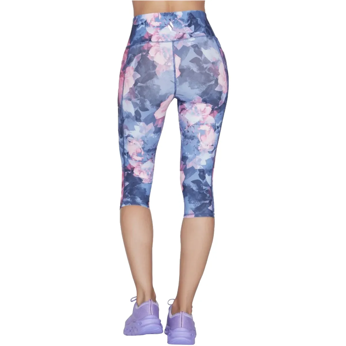 Go Walk High Waisted Summer Rose Capri Leggins