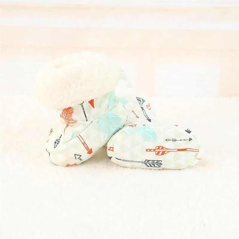 Infant Baby Autumn Winter Boots For Girls Boys Cozy Lamb Wool Warm Booties Anti-slip Soft Thickening