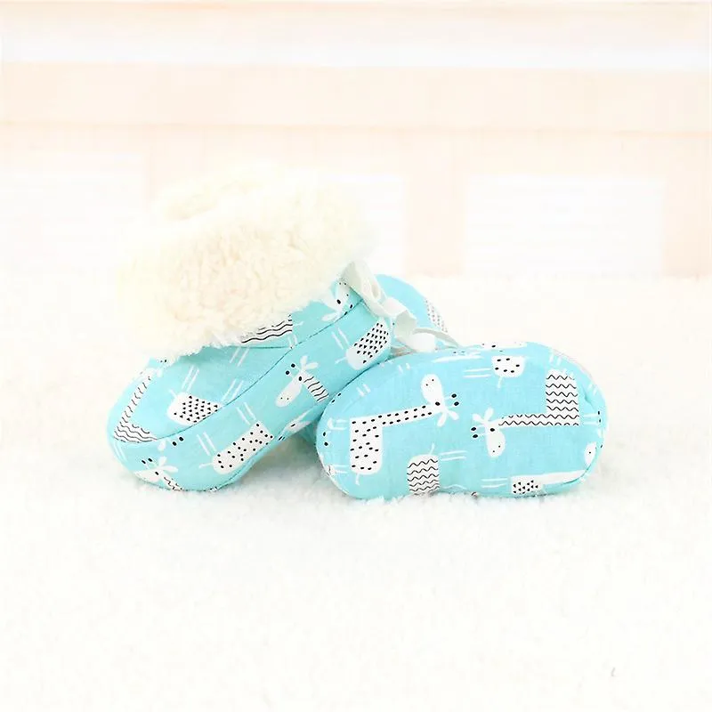 Infant Baby Autumn Winter Boots For Girls Boys Cozy Lamb Wool Warm Booties Anti-slip Soft Thickening