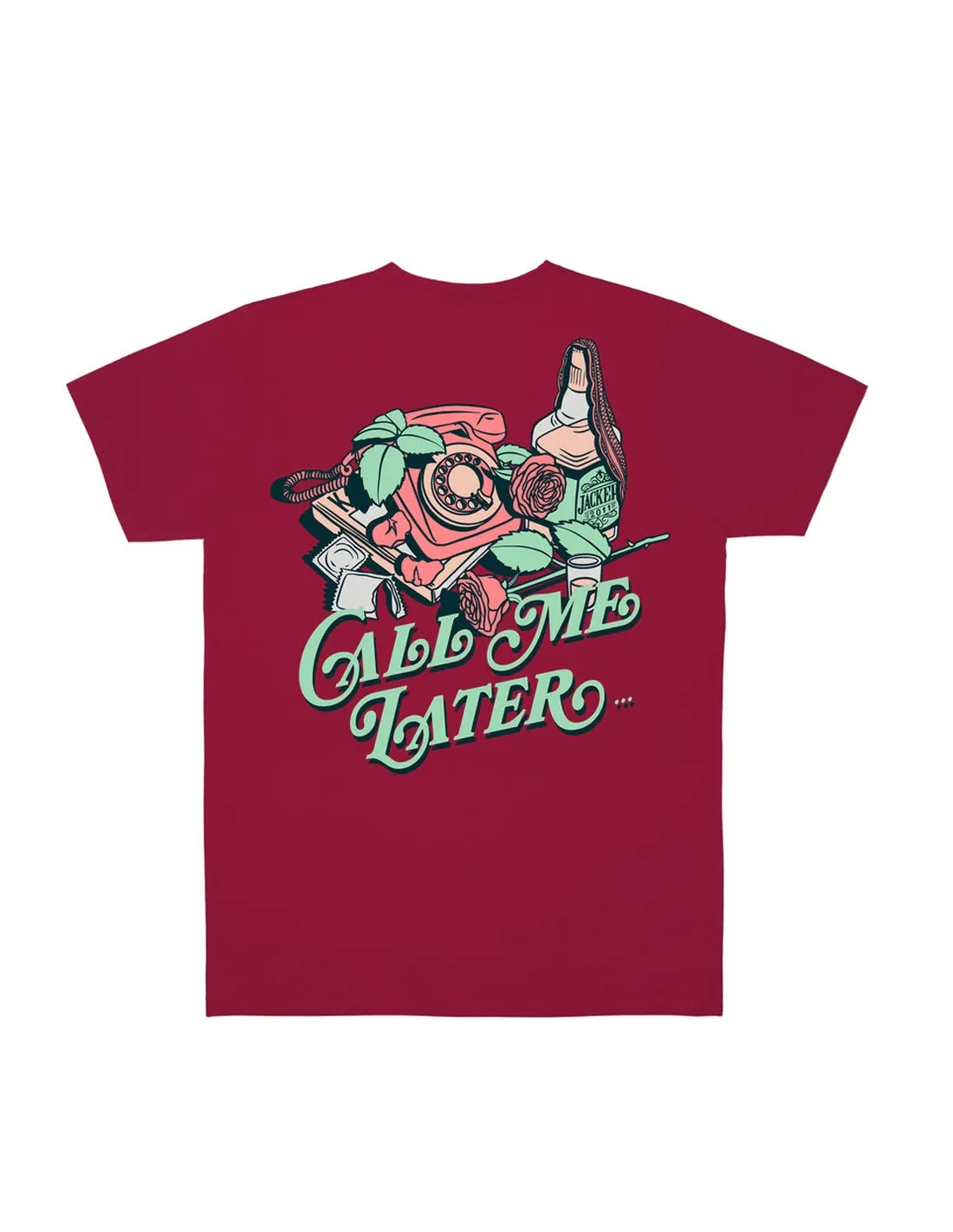 JACKER Call Me Later - Fushia - Camiseta