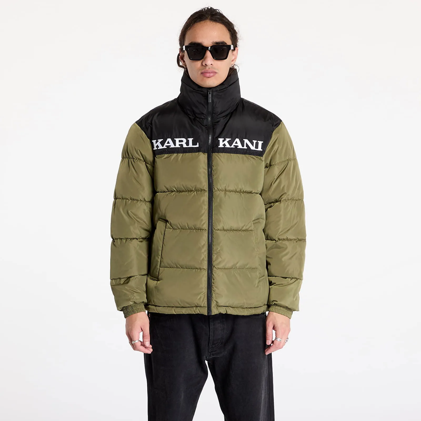 Karl Kani Jacket Retro Essential Puffer Jacket Olive L