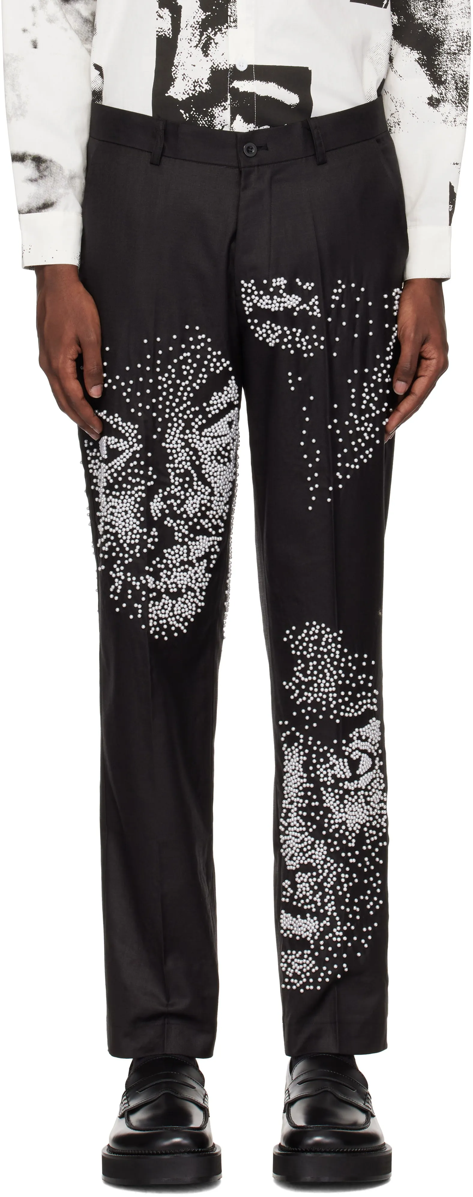 KidSuper Beaded Faces Suit Trousers