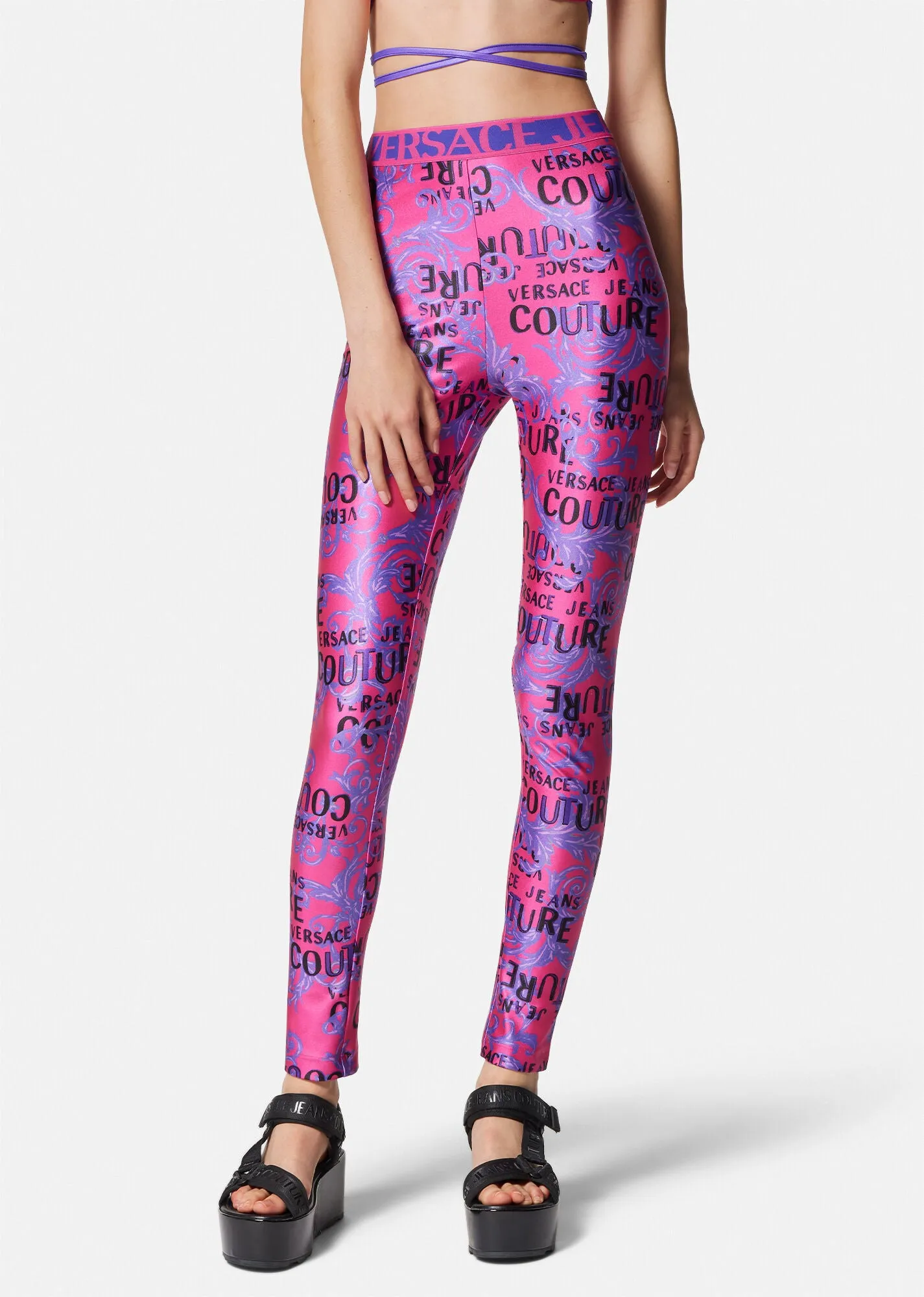 LEGGINS LOGO COUTURE ROSA