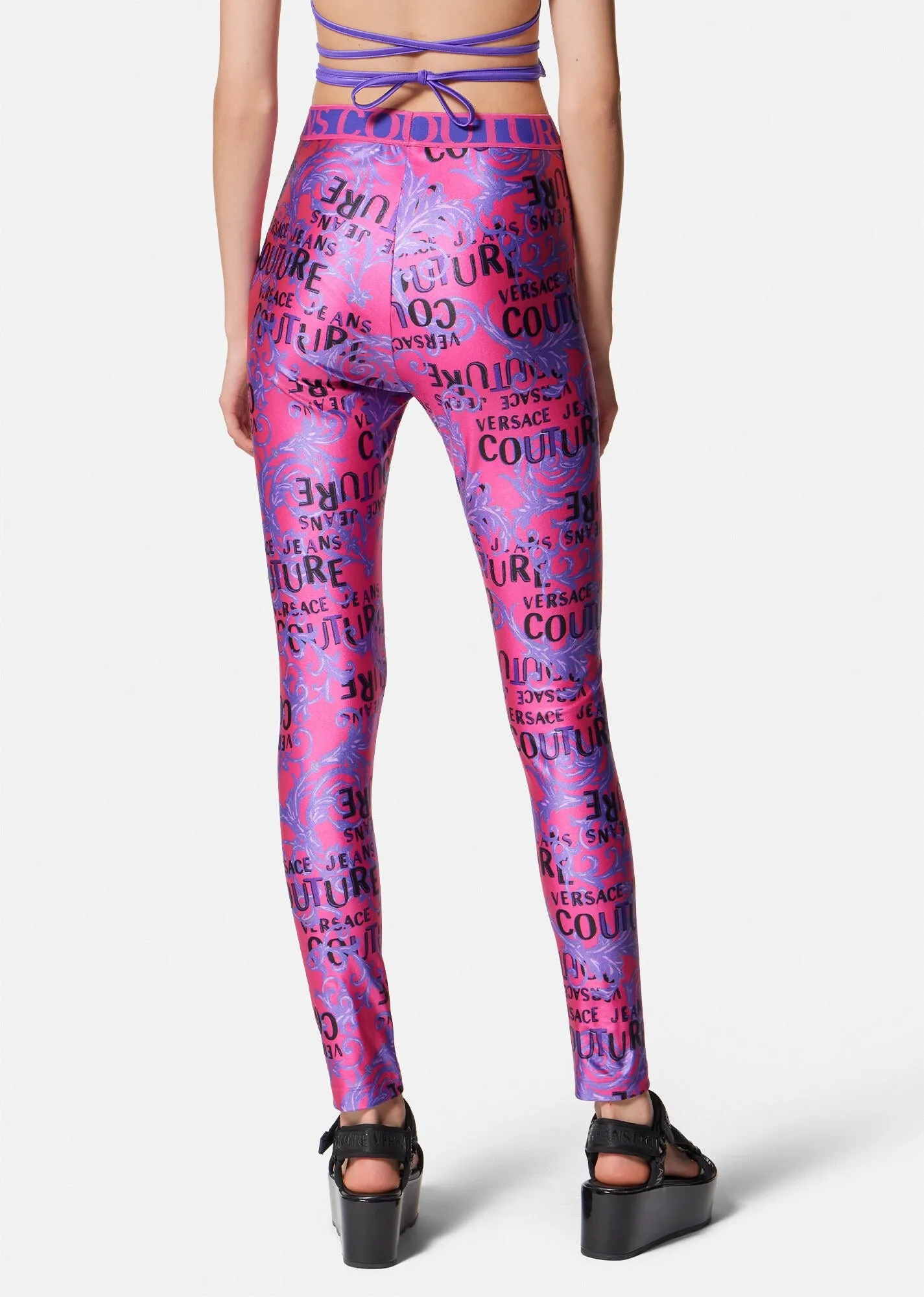 LEGGINS LOGO COUTURE ROSA