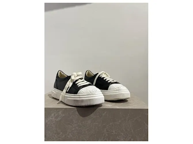 MAISON MARTIN MARGIELA Zapatillas T.UE 37 Cuero Negro 