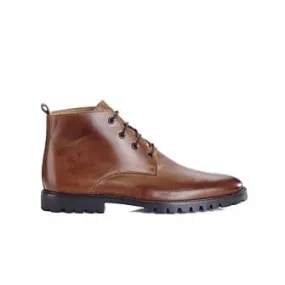 Men's rubber outsole boots Cognac patina - CANFIELD GOMME