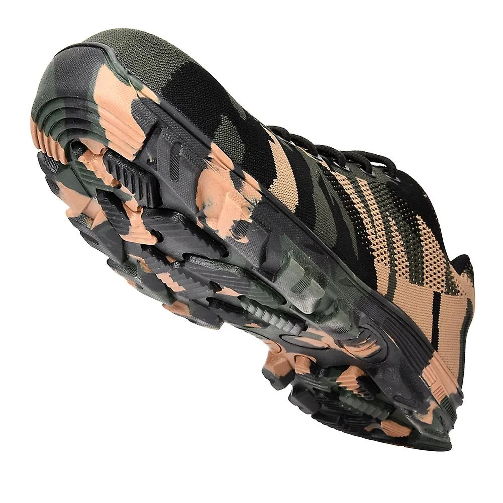 Men's Camouflage Safety Shoes Steel Toe Punture Proof Work Boots (camouflage Green 40)