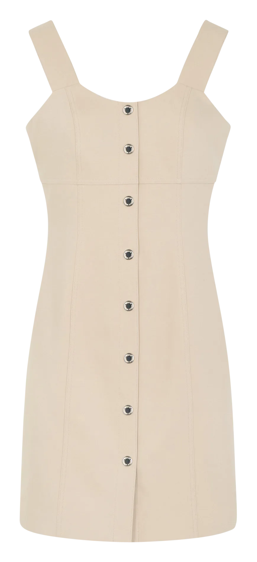 MORGAN RPIMA - Vestido corto de algodón mezclado en beige