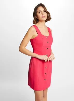 MORGAN RPIMA - Vestido corto de algodón mezclado en rosa