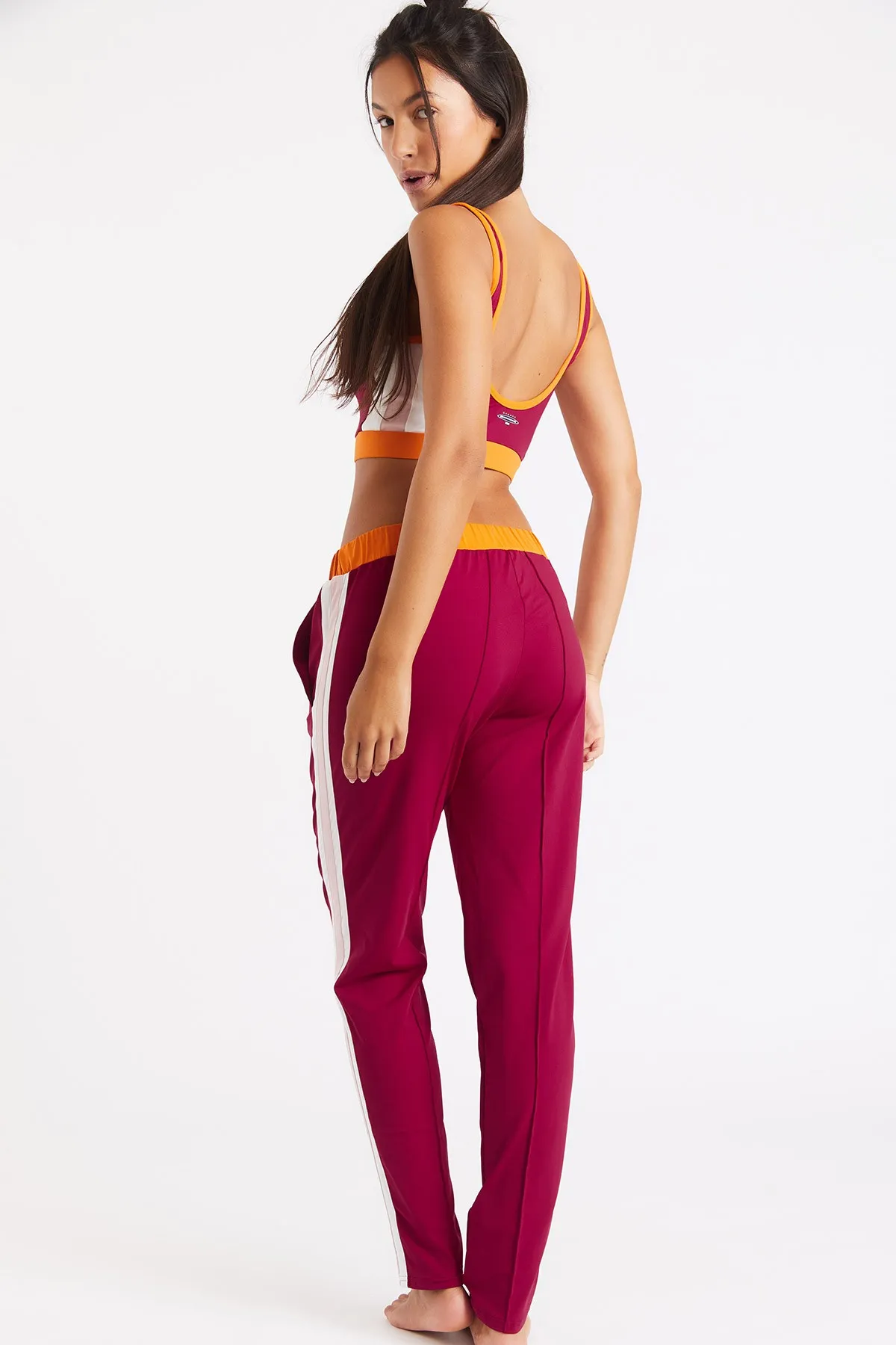 Oatka Sprint women's burgundy sports pants