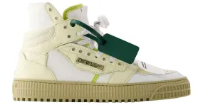 Off White 3.0 Zapatillas Off Court - Blanco Roto - Cuero - Blanco Crema Castaño Beige 