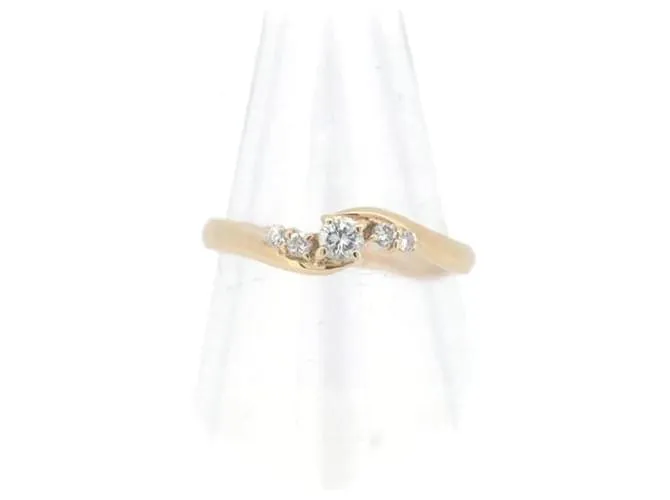 Otras joyas & Other Stories Anillo de diamante 0.16ct K18YG 8 en excelente estado Dorado 