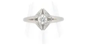 Otras joyas & Other Stories Anillo de diamante Forevermark 0.30ct PT900 platino tamaño 12 en excelente estado Plata 