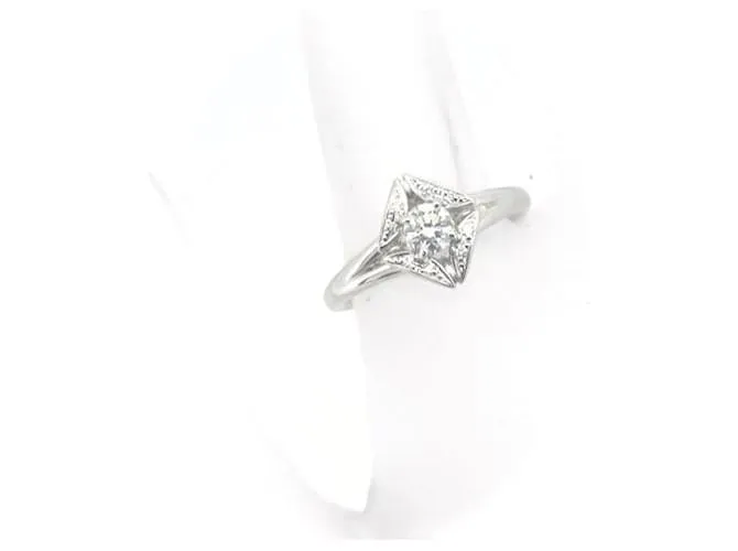 Otras joyas & Other Stories Anillo de diamante Forevermark 0.30ct PT900 platino tamaño 12 en excelente estado Plata 