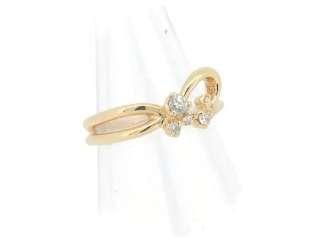 Otras joyas & Other Stories Anillo de diamante K18YG de segunda mano 0.15ct Talla 8 en excelente estado Dorado 