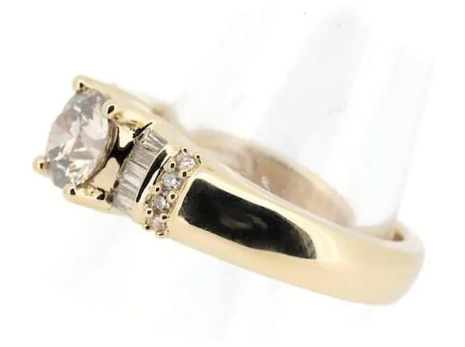 Otras joyas & Other Stories Anillo de diamante marrón 0.64ct 0.16ct K18YG 8 en excelente estado Dorado 