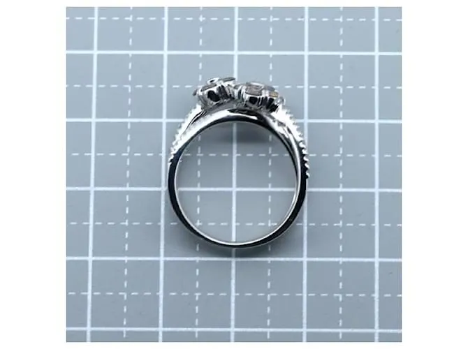 Otras joyas & Other Stories Anillo de diamante Ponte Vecchio 1.10ct K18WG 11 en excelente estado Plata 