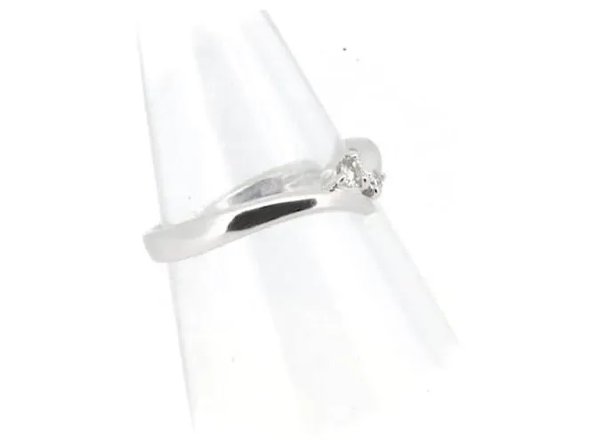 Otras joyas & Other Stories Anillo de diamante Vendome Aoyama K18WG 7 en excelente estado Plata 