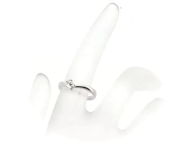 Otras joyas & Other Stories Anillo de diamante Vendome Aoyama K18WG 7 en excelente estado Plata 