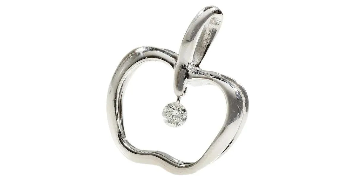 Otras joyas & Other Stories Colgante con motivo de manzana danzante en platino pt900 con 0.09CT Diamond, Plata para mujer en