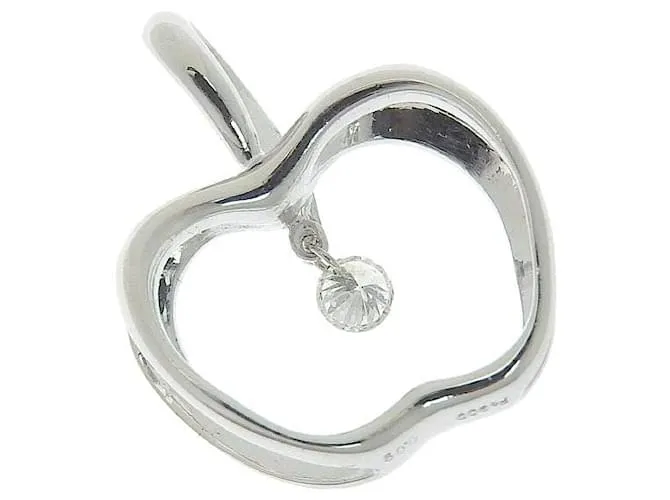 Otras joyas & Other Stories Colgante con motivo de manzana danzante en platino pt900 con 0.09CT Diamond, Plata para mujer en