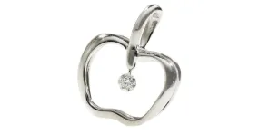 Otras joyas & Other Stories Colgante con motivo de manzana danzante en platino pt900 con 0.09CT Diamond, Plata para mujer en